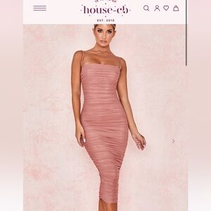 House of CB Sirene Ruched Midi Dress